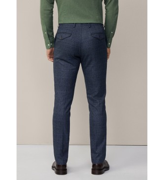 Hackett London Spodnie Pow Check navy