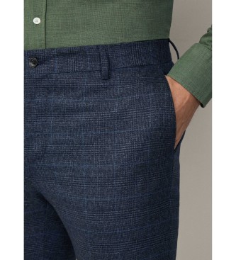 Hackett London Spodnie Pow Check navy