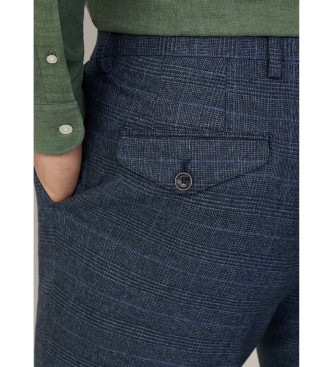 Hackett London Spodnie Pow Check navy