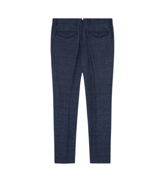 Hackett London Calas Pow Check azul-marinho