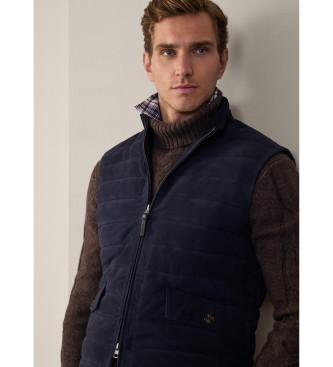 Hackett London Navy quiltet vest