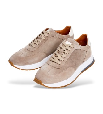 Hackett London Sneakers Rapid Chad in pelle beige