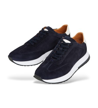 Hackett London Sneakers Rapid Chad in pelle blu navy