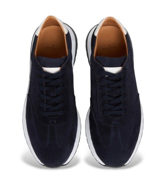 Hackett London Sneakers Rapid Chad in pelle blu navy