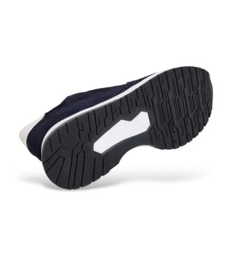 Hackett London Sneakers Rapid Chad in pelle blu navy