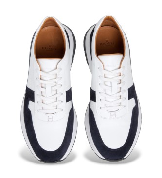 Hackett London Sneakers Rapid Zephyr in pelle bianca