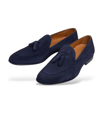 Hackett London Skórzane buty Regal Tassel w kolorze granatowym