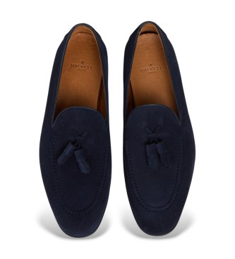 Hackett London Skórzane buty Regal Tassel w kolorze granatowym