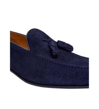 Hackett London Skórzane buty Regal Tassel w kolorze granatowym