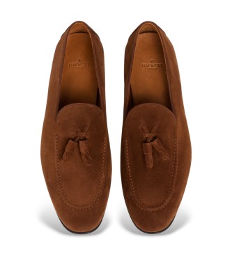 Hackett London Brown suede Regal Tassel shoes