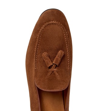 Hackett London Brown suede Regal Tassel shoes