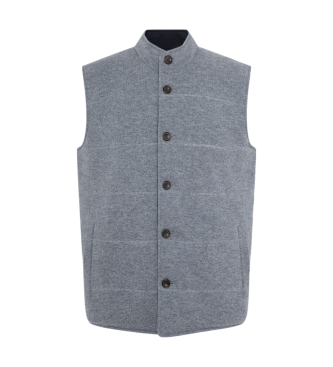 Hackett London Gilet reversibile grigio, blu scuro