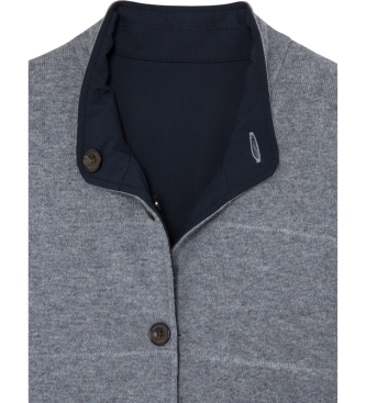 Hackett London Gilet reversibile grigio, blu scuro