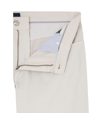 Hackett London Pantalon en satin 5Pkt beige