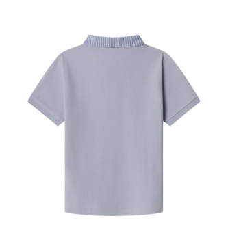 Hackett London Polo en seersucker bleu clair