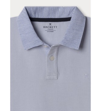 Hackett London Polo en seersucker bleu clair