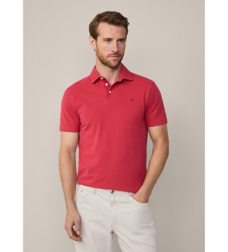 Hackett London Selvedge red polo shirt