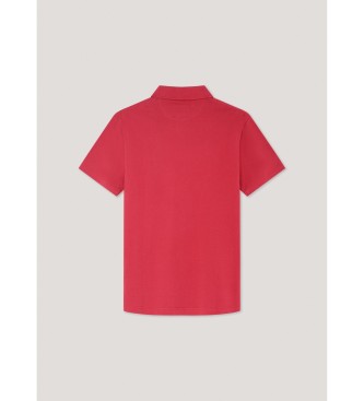 Hackett London Selvedge red polo shirt