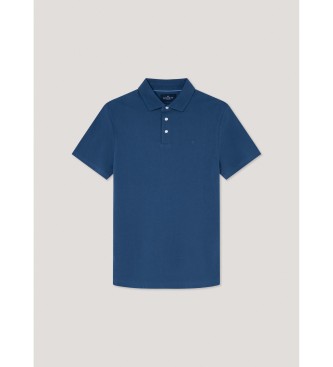 Hackett London Selvedge blauw poloshirt