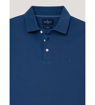 Hackett London Niebieska koszulka polo Selvedge