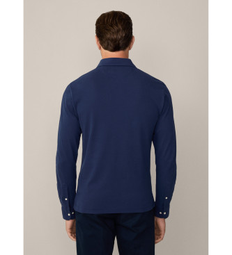 Hackett London Selvedge Fit Slim navy polo