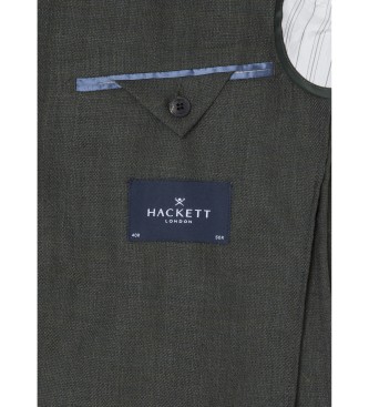 Hackett London Jacka med enfrgad textur grn