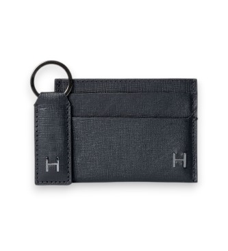 Hackett London Sæt med lædergaver med sort metallisk h-logo