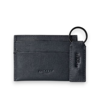Hackett London Sæt med lædergaver med sort metallisk h-logo