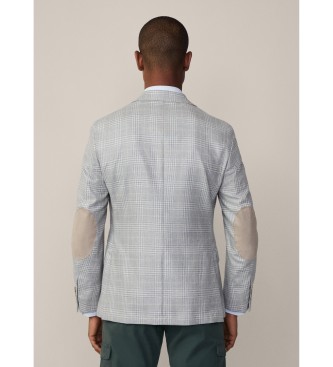 Hackett London Grijze zijden blazer