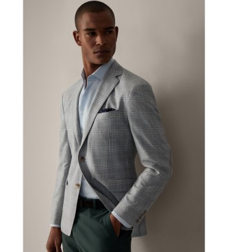 Hackett London Grijze zijden blazer