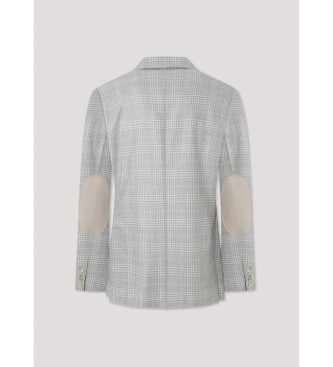 Hackett London Grijze zijden blazer