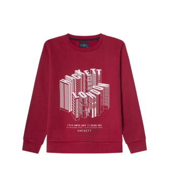 Hackett London Felpa con cappuccio Red Skycrapper