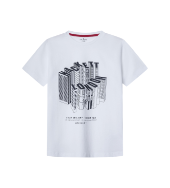 Hackett London T-shirt Skycraper branca