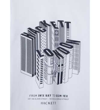 Hackett London T-shirt Skycraper branca