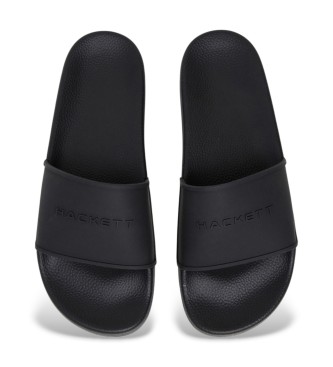Hackett London Chanclas Slider Pier negro