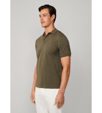 Hackett London Polo Logo Slim Fit groen