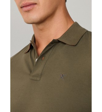 Hackett London Polo Logo Slim Fit groen