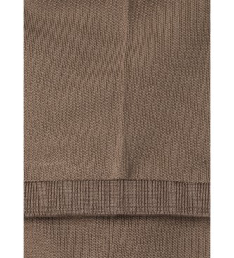Hackett London Polo com logtipo pequeno castanho