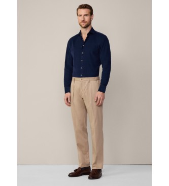 Hackett London Camicia elegante in babycord blu scuro