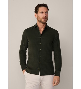 Hackett London Camisa Smart Babycord verde