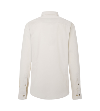 Hackett London Smart Babycord-skjorta off-white ecru