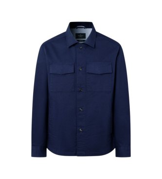 Hackett London Marineblå skjortejakke Overshirt