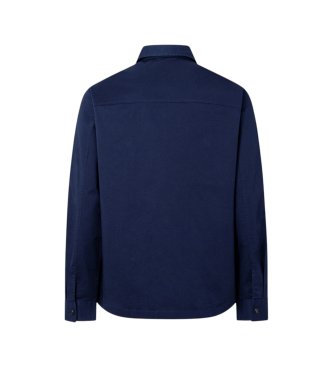 Hackett London Marineblå skjortejakke Overshirt