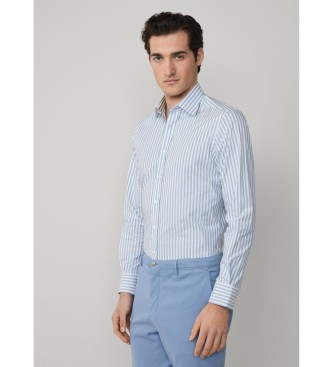 Hackett London Bld bengalsk stribet skjorte stlbl