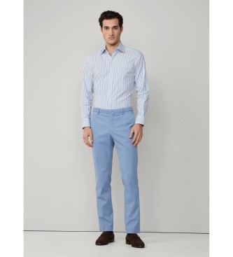 Hackett London Bld bengalsk stribet skjorte stlbl