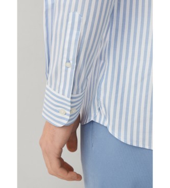 Hackett London Bld bengalsk stribet skjorte stlbl