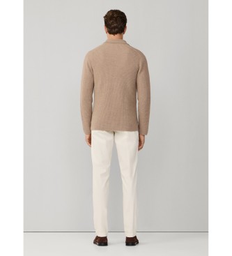Hackett London Beige gebreide jas
