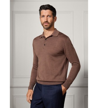 Hackett London Polo marron Sr Merino