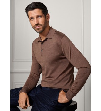 Hackett London Polo marron Sr Merino
