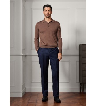 Hackett London Polo marron Sr Merino